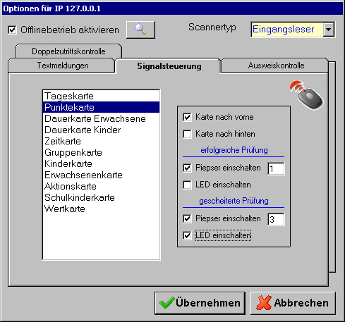 zutrittskontrollsystem optionen